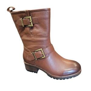 NEW SALVIA women's camilla boots in cuoio pebble nappa